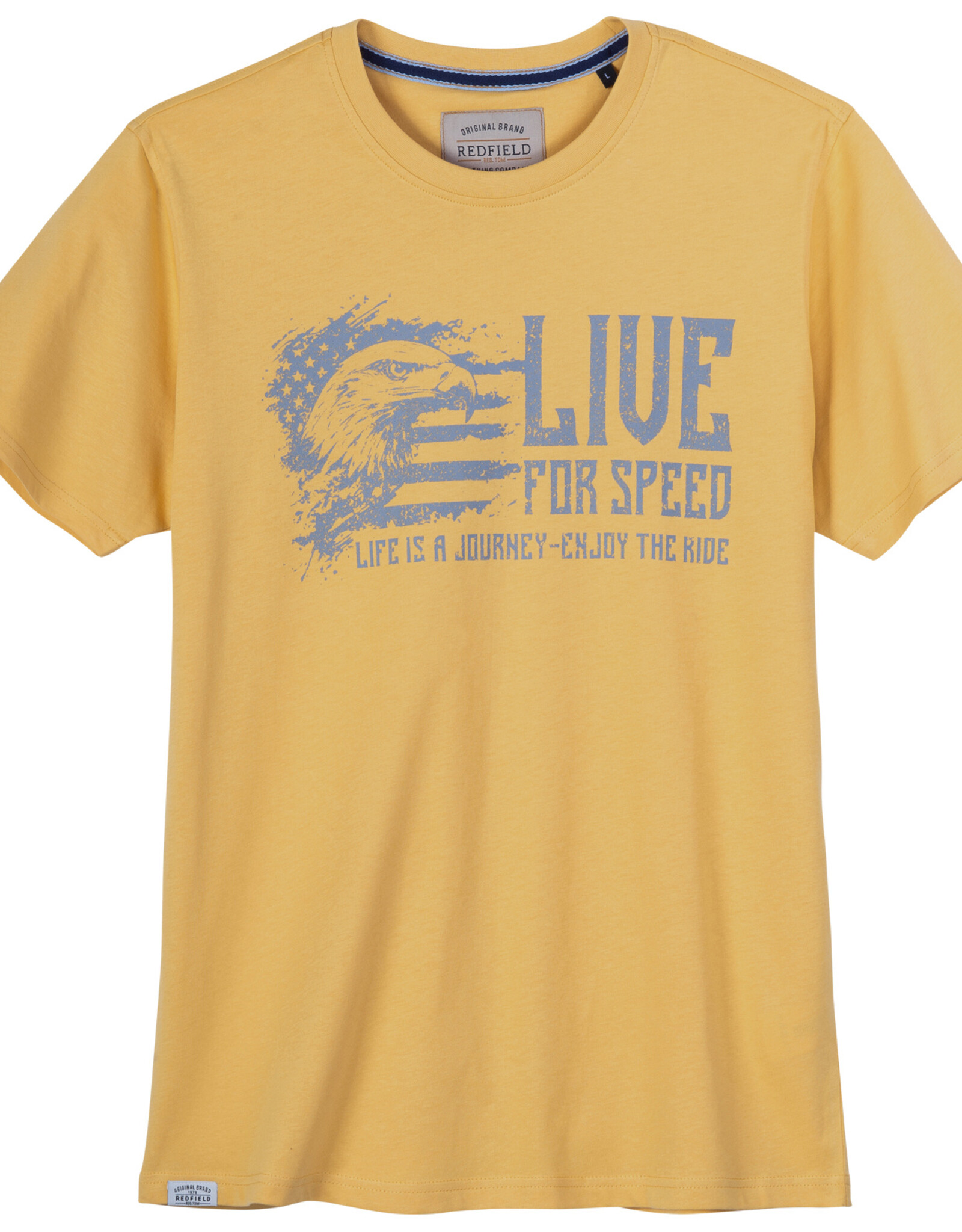 Redfield T-SHIRT 'live for speed' - geel
