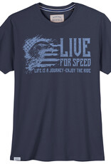 Redfield T-SHIRT 'live for speed' - denim