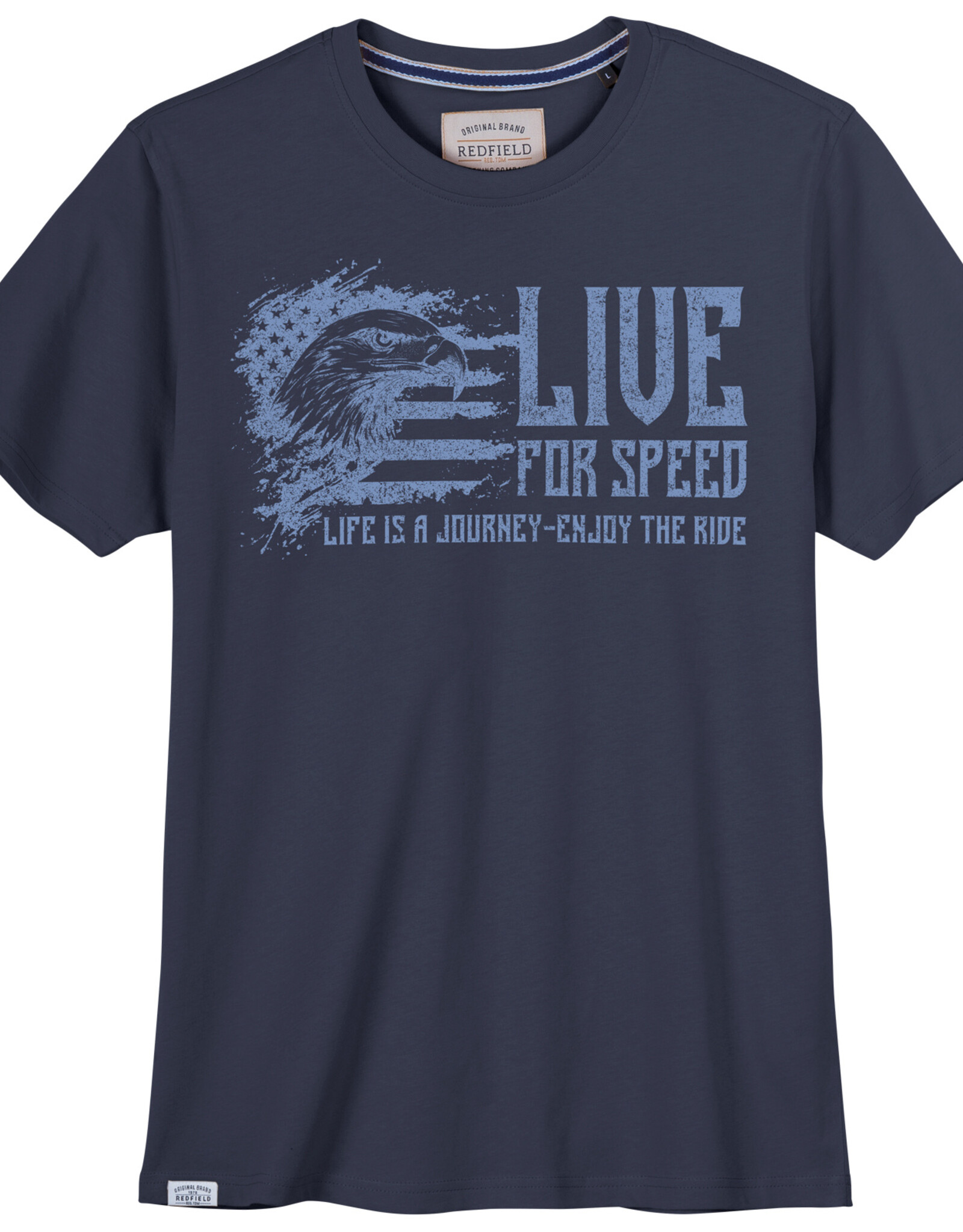 Redfield T-SHIRT 'live for speed' - denim