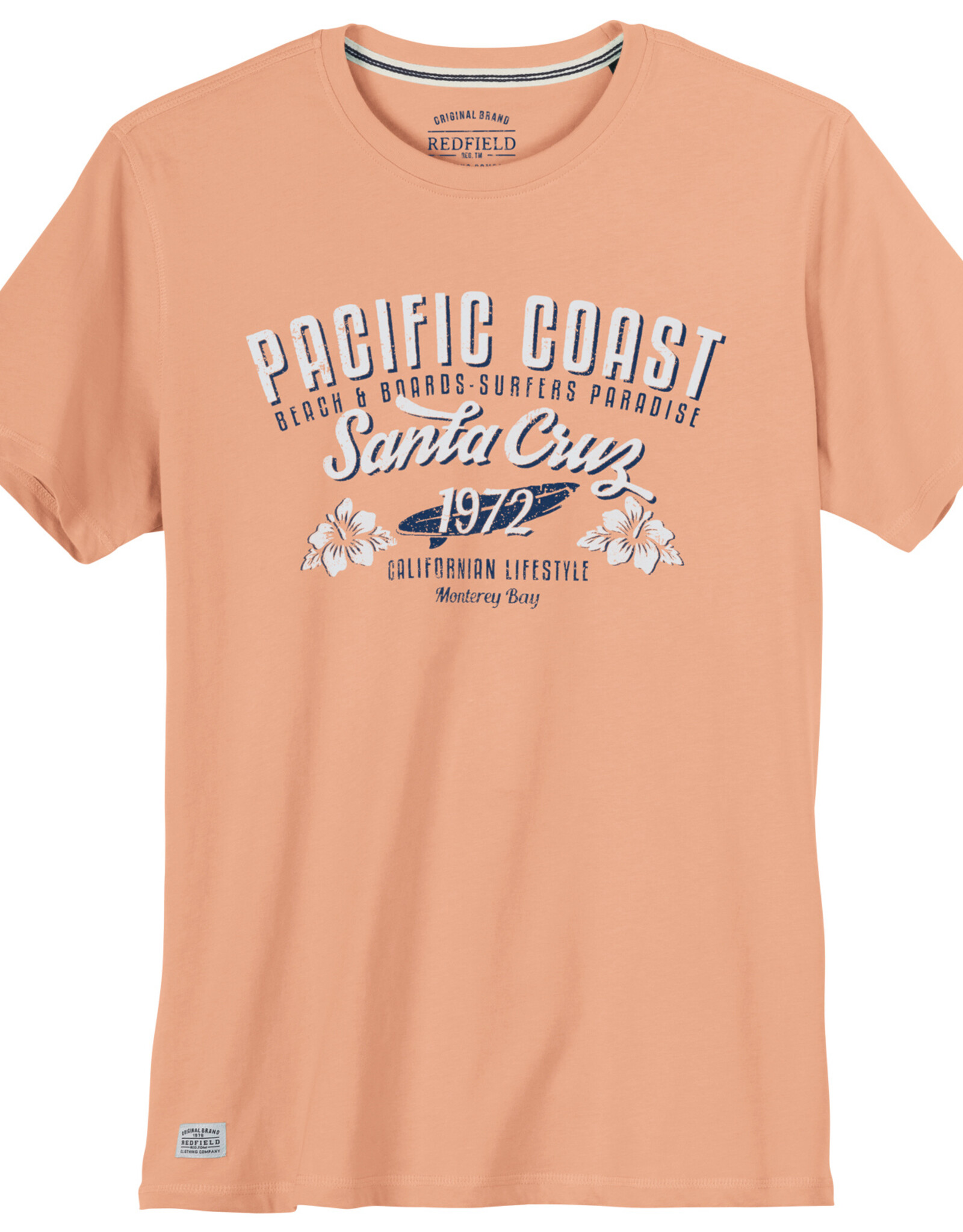 Redfield T-SHIRT 'pacific coast santa cruz' - oranje