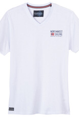 Redfield T-SHIRT V-neck 'norhtwest sailing' - wit