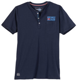 Redfield SHIRT met knoopjes ‘NORTHWEST SAILING' - nacht blauw