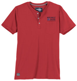 Redfield SHIRT met knoopjes ‘NORTHWEST SAILING' - rood