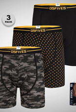 D-555 BOXERSHORTS 3-pack 'Sylvester' zwart