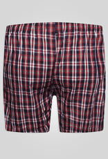 D-555 BOXERSHORTS geruit 2-pack 'Plaid' navy/rood