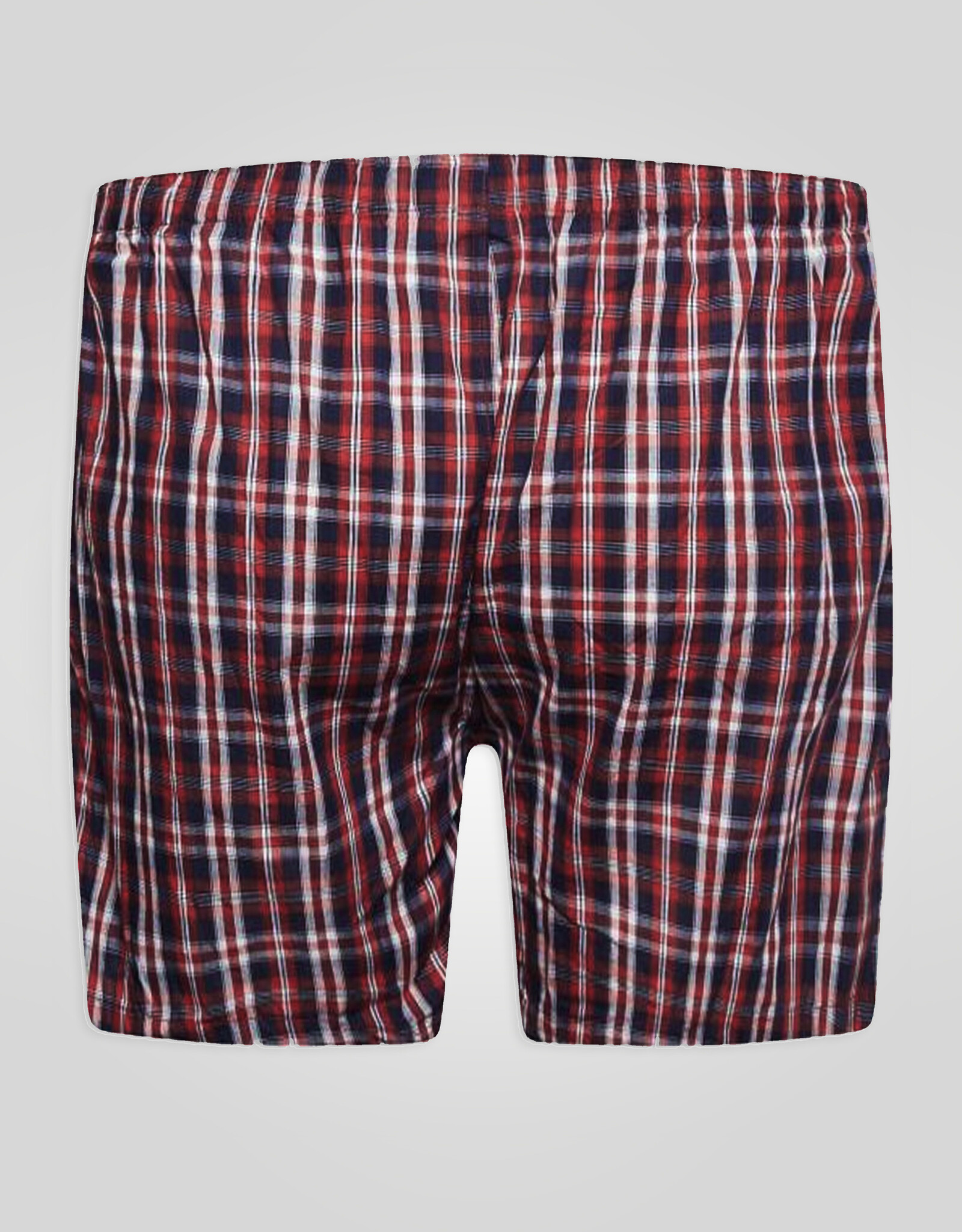 D-555 BOXERSHORTS geruit 2-pack 'Plaid' navy/rood