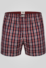 D-555 BOXERSHORTS geruit 2-pack 'Plaid' navy/rood