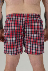 D-555 BOXERSHORTS geruit 2-pack 'Plaid' navy/rood