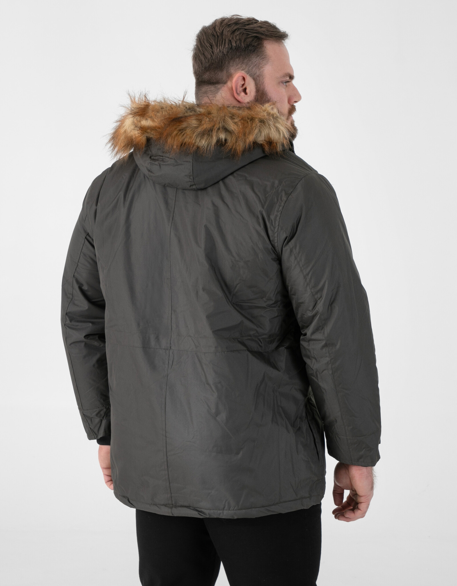D-555 PARKA met capuchon 'Lovett' khaki