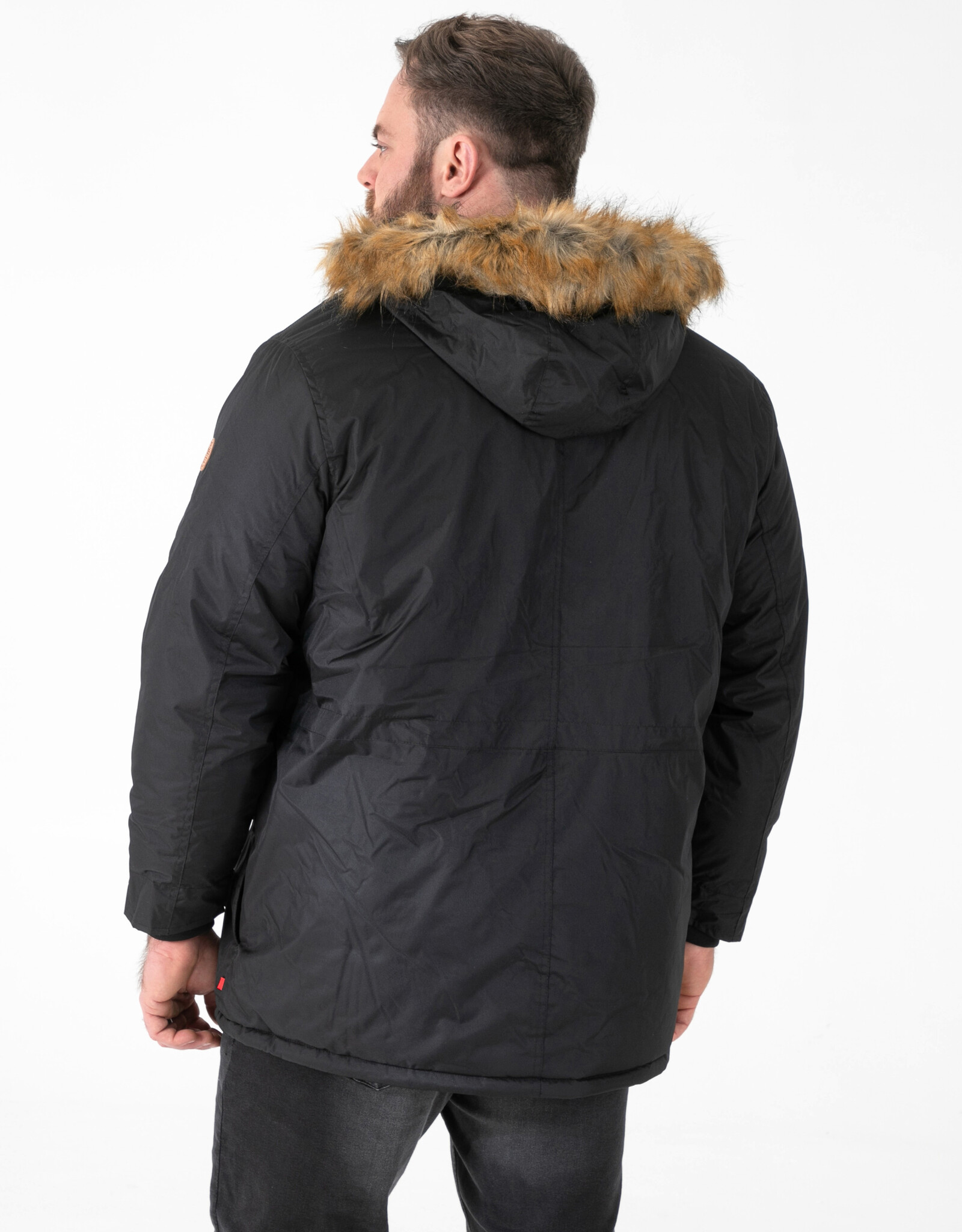D-555 PARKA met capuchon 'Lovett' khaki