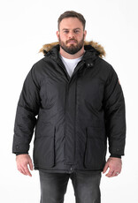 D-555 PARKA met capuchon 'Lovett' zwart