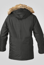 D-555 PARKA met capuchon 'Lovett' zwart