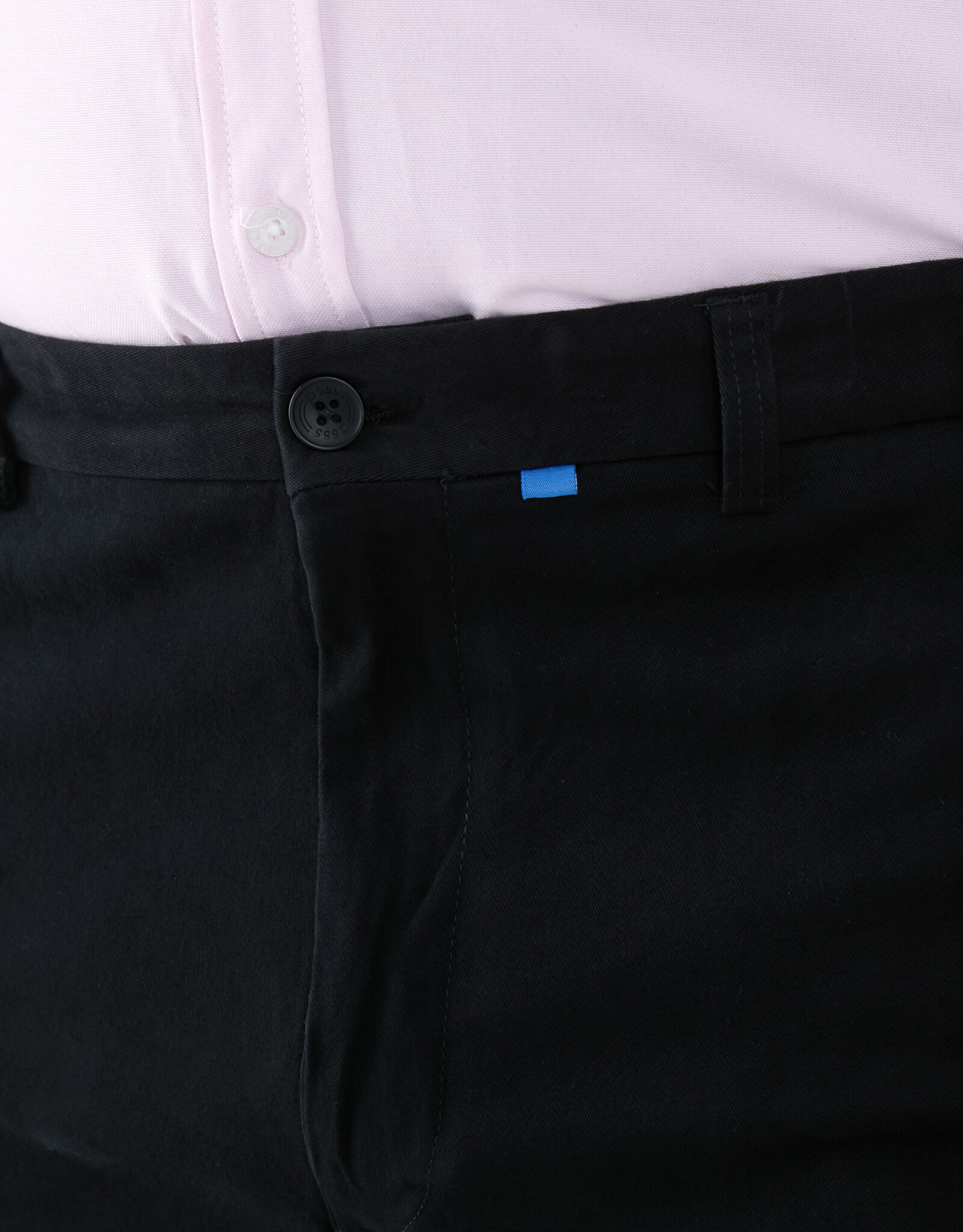 D-555 CHINO met comfort taille 'Bruno' donkerblauw