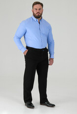 D-555 CHINO met comfort taille 'Bruno' zwart