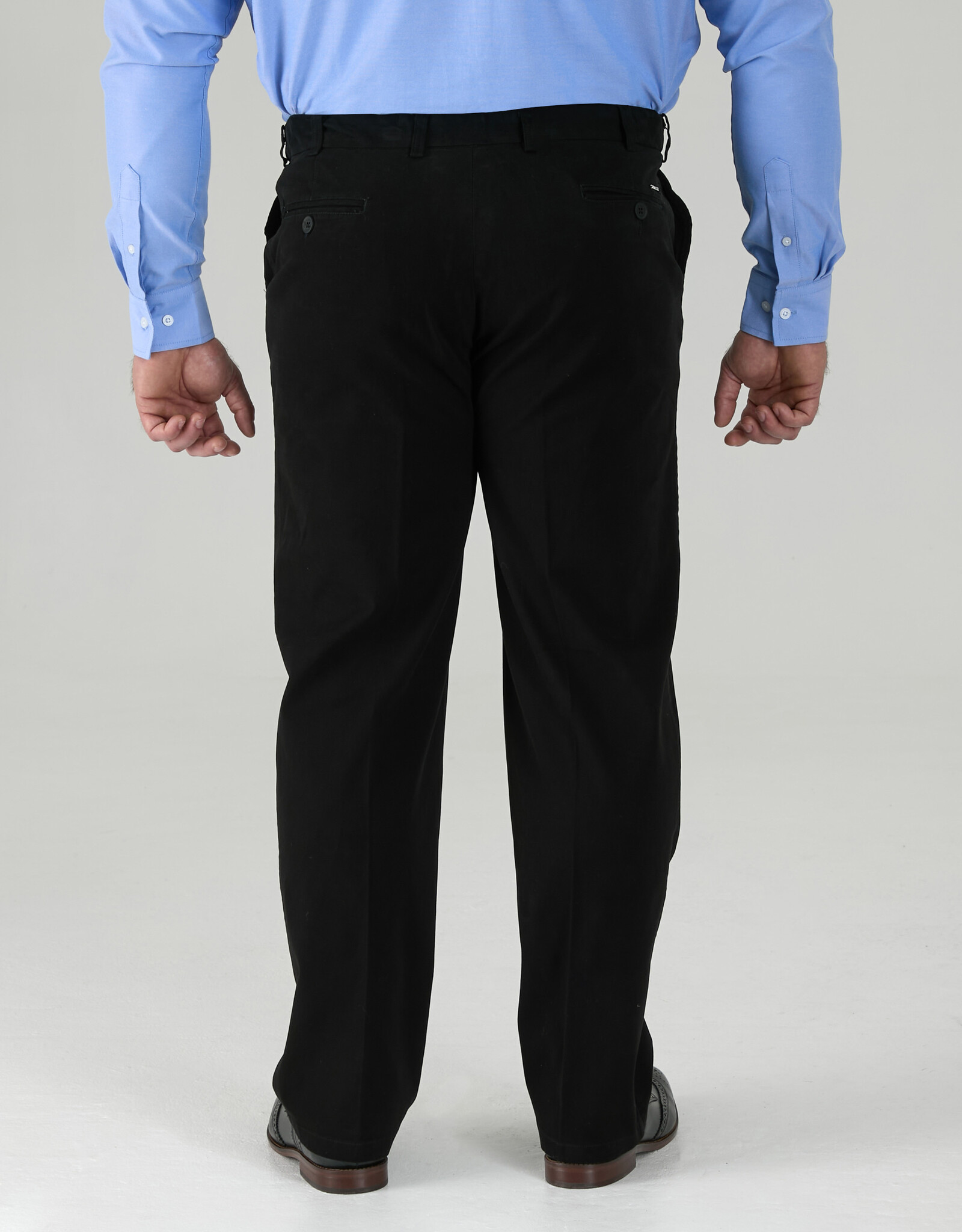 D-555 CHINO met comfort taille 'Bruno' zwart