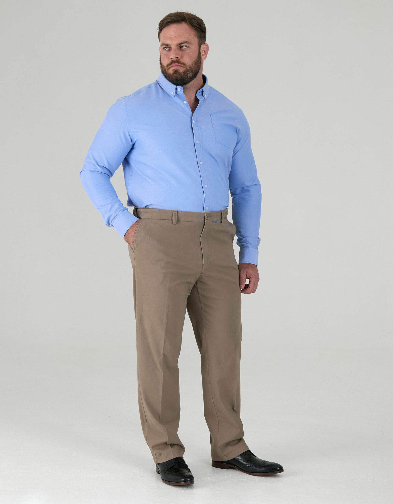 D-555 CHINO met comfort taille 'Bruno' stone
