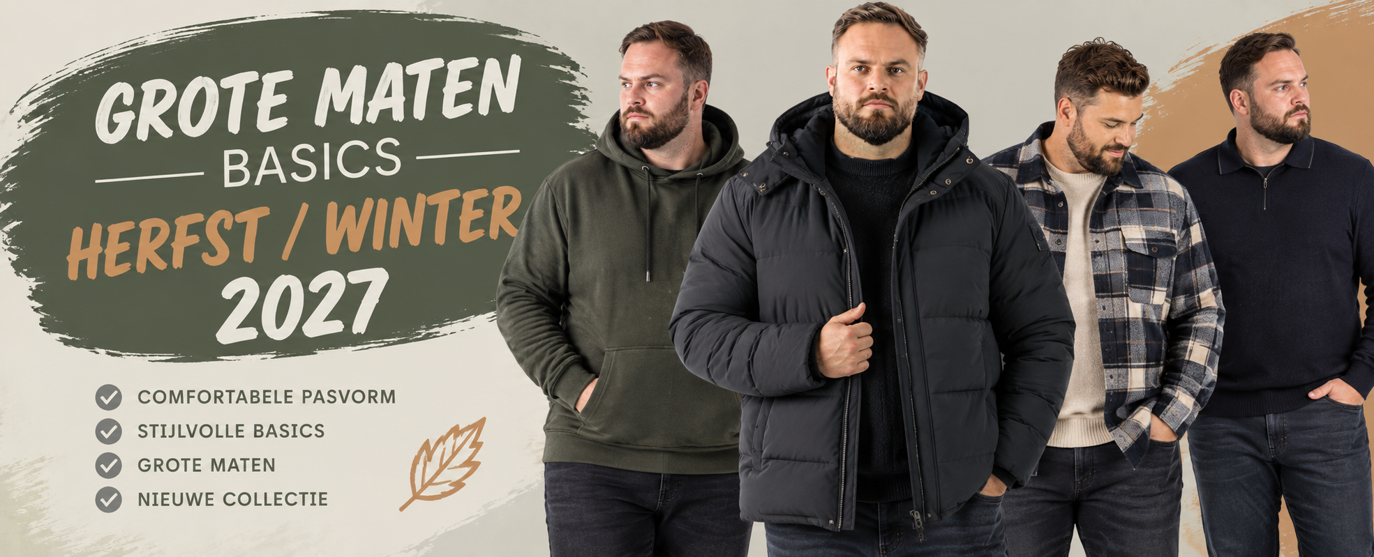 Grote maten basics nieuw