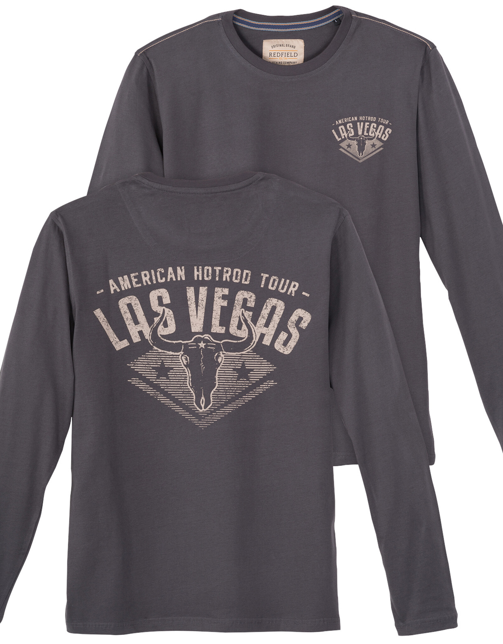 Redfield SHIRT met lange mouwen - LAS VEGAS - antraciet
