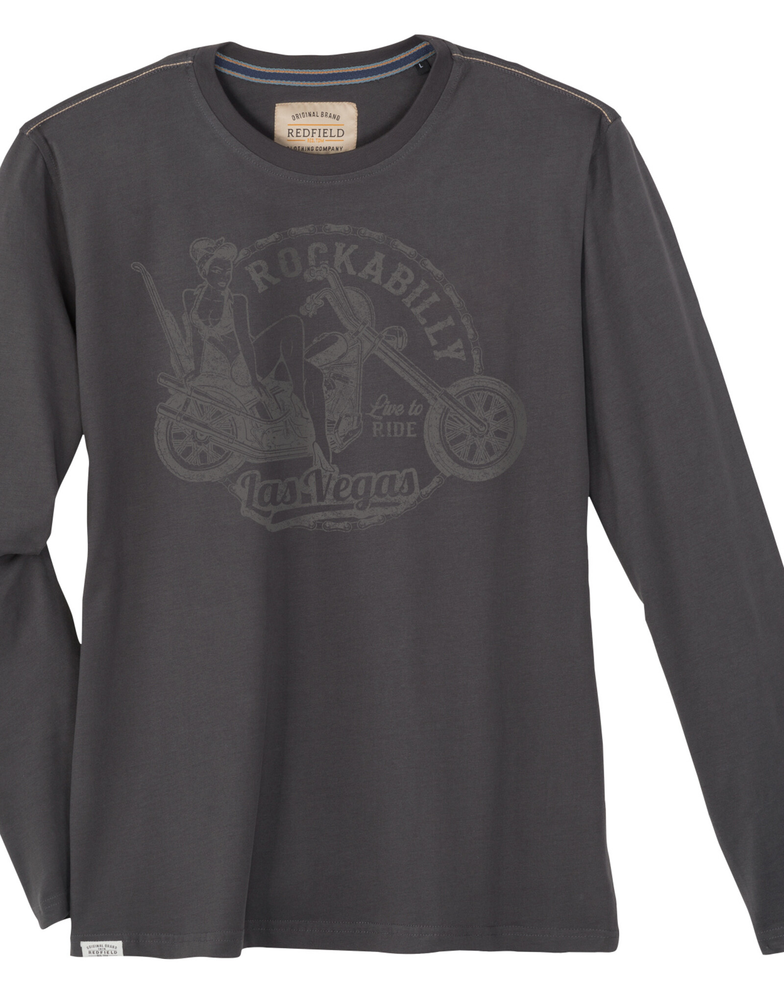 Redfield SHIRT met lange mouwen -Rockabilly - antraciet