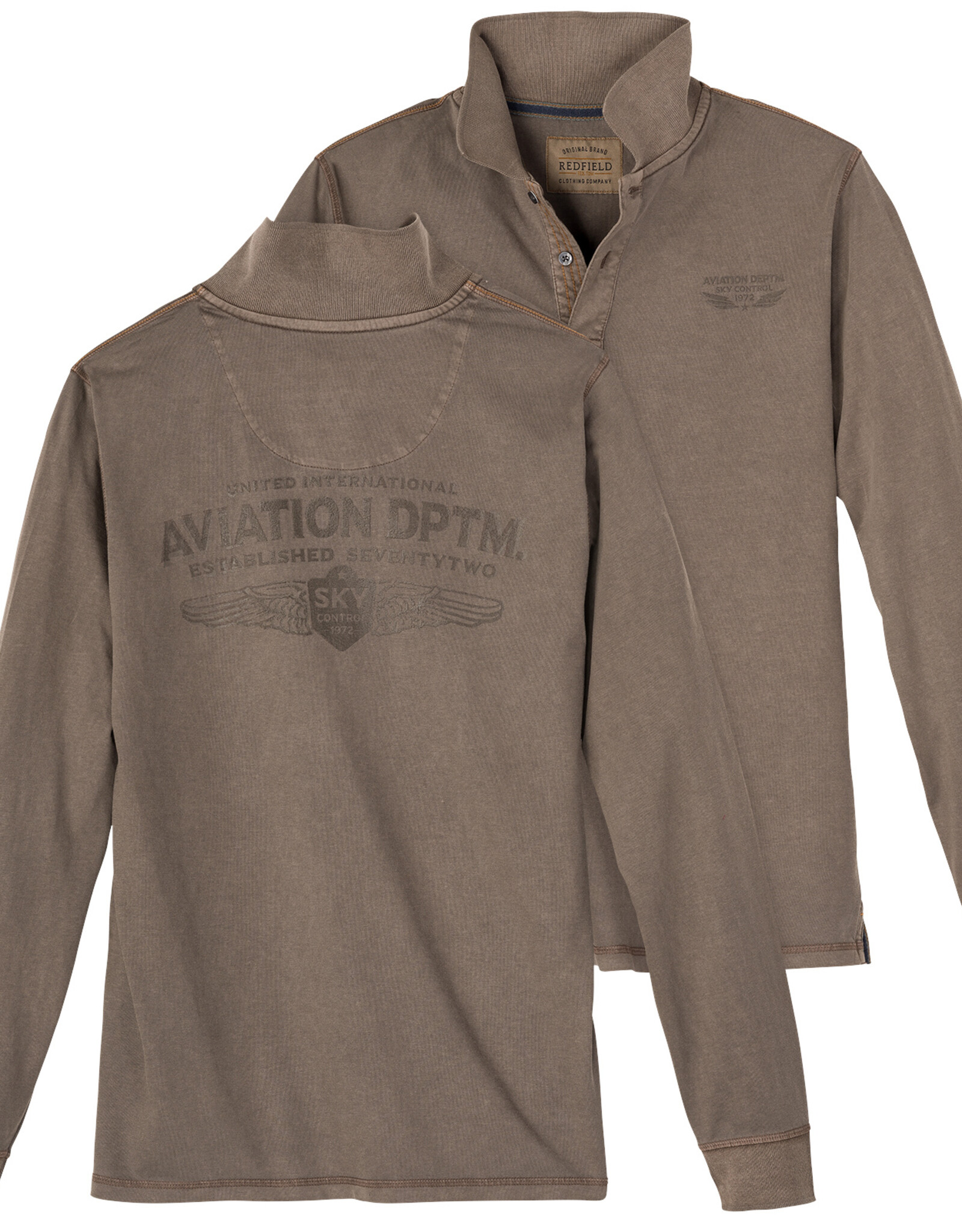 Redfield POLOSHIRT aviaton dptm. - bruin