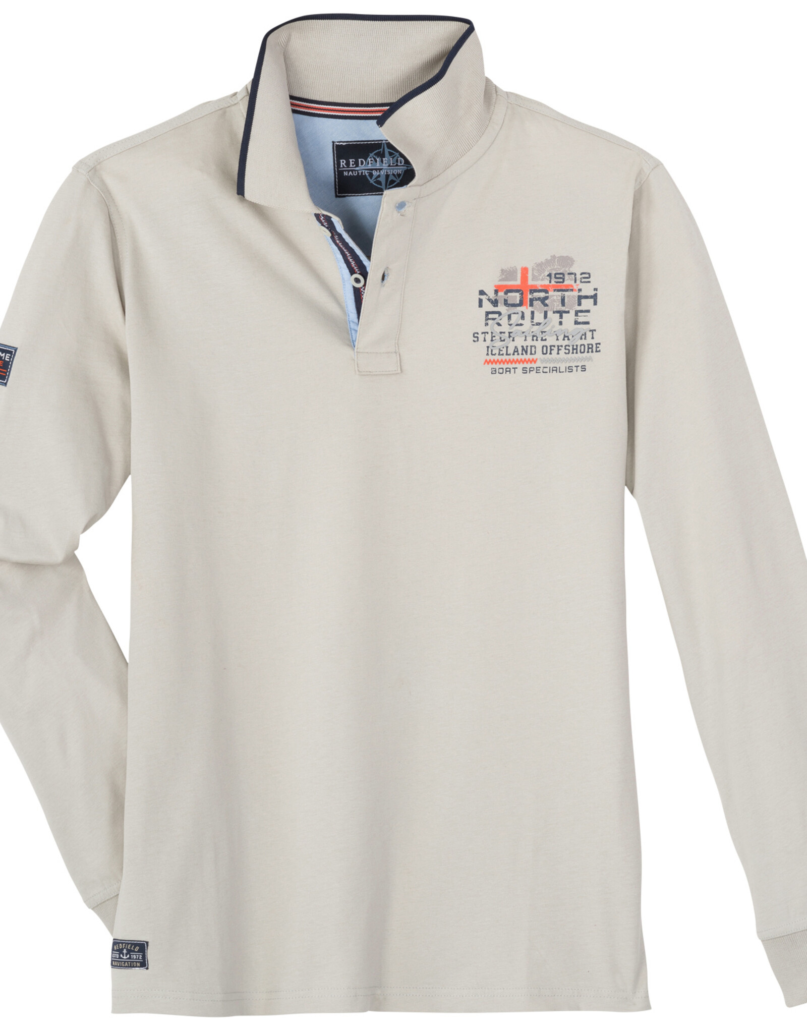 Redfield POLOSHIRT met lange mouwen  north route- ice grey