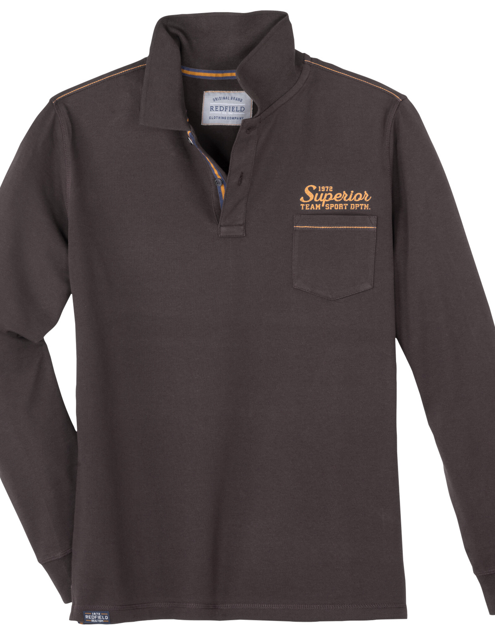 Redfield POLOSHIRT met lange mouwen SUPERIOR TEAMSPORT - bruin