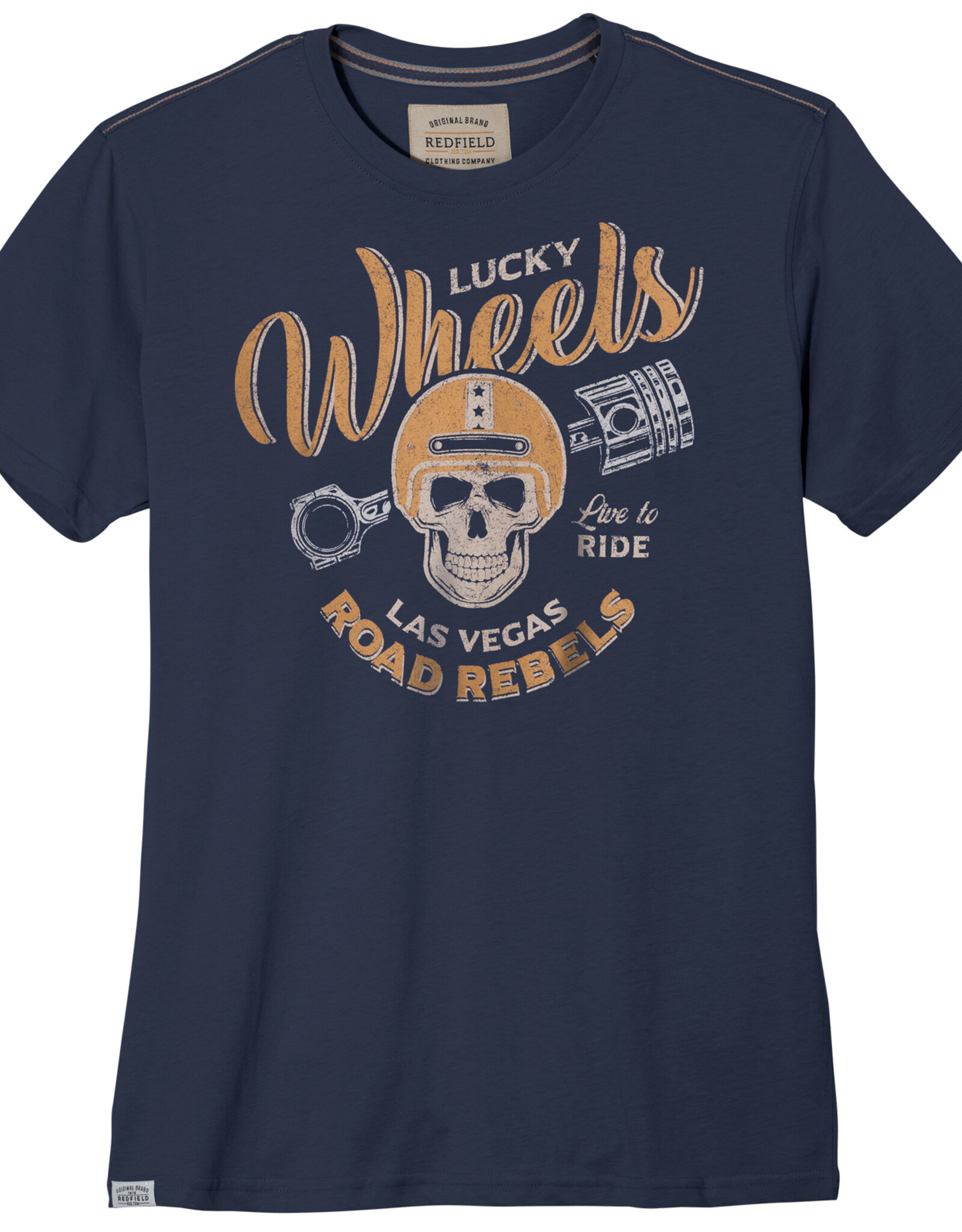 Redfield T-SHIRT 'LUCKY WHEELS' - denim