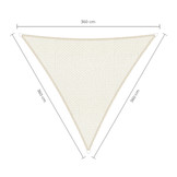 Driehoek schaduwdoek - Wit - Waterdoorlatend