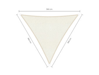 Driehoek schaduwdoek - Wit - Waterdoorlatend