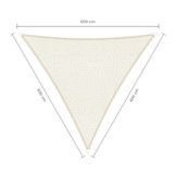 Driehoek schaduwdoek - Wit - Waterdoorlatend