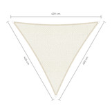Driehoek schaduwdoek - Wit - Waterdoorlatend