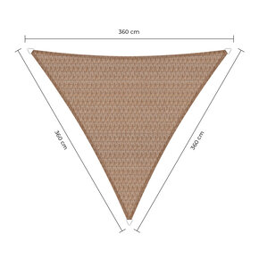 Driehoek schaduwdoek - Zand - Waterdoorlatend