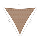 Driehoek schaduwdoek - Zand - Waterdoorlatend