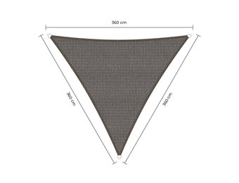 Driehoek schaduwdoek - Grijs - Waterdoorlatend