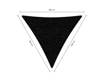 Driehoek schaduwdoek - Zwart - Waterdoorlatend