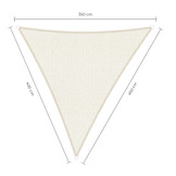 Langhoek schaduwdoek - Wit - Waterdoorlatend