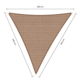 Langhoek schaduwdoek - Zand - Waterdoorlatend