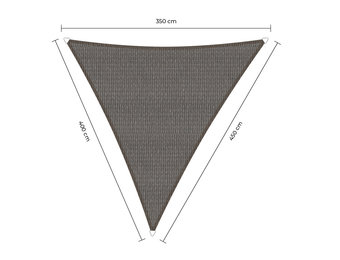 Langhoek schaduwdoek - Grijs - Waterdoorlatend