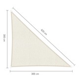 90 graden schaduwdoek - Wit - Waterdoorlatend