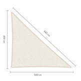 90 graden schaduwdoek - Wit - Waterdoorlatend