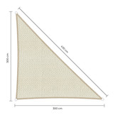 90 graden schaduwdoek - Ivoor - Waterdoorlatend