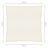 Vierkante schaduwdoek - Wit - Waterdoorlatend