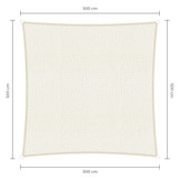Vierkante schaduwdoek - Wit - Waterdoorlatend