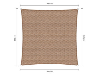 Vierkante schaduwdoek - Zand - Waterdoorlatend