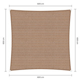 Vierkante schaduwdoek - Zand - Waterdoorlatend