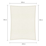 Rechthoek schaduwdoek - Wit  - Waterdoorlatend