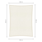 Rechthoek schaduwdoek - Wit  - Waterdoorlatend