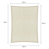 Rechthoek schaduwdoek - Ivoor - Waterdoorlatend