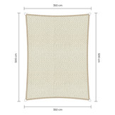 Rechthoek schaduwdoek - Ivoor - Waterdoorlatend