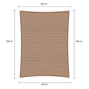 Rechthoek schaduwdoek - Zand - Waterdoorlatend